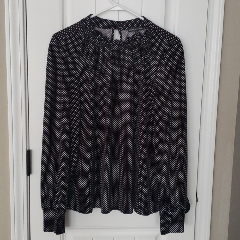 Long sleeve polka dot shirt